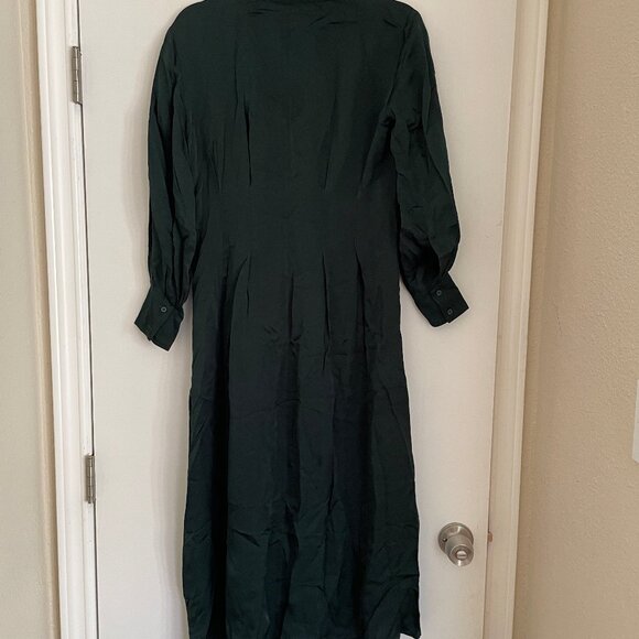 NWT Everlane The Hammered Satin Shirt Dress - Picture 5 of 8